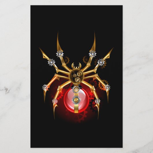 ブラックスティームパンクスパイダー 便箋 (正面)