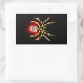 ブラックスティームパンクスパイダー 長方形シール (バッグ)