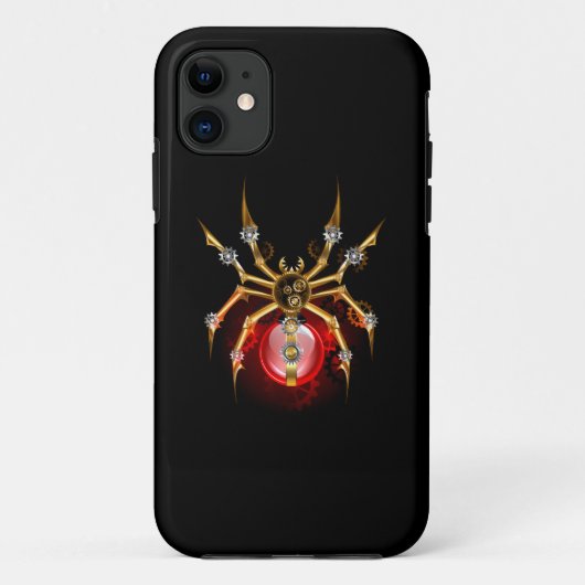ブラックスティームパンクスパイダー Case-Mate iPhoneケース (裏面)