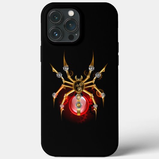 ブラックスティームパンクスパイダー Case-Mate iPhoneケース (裏面)