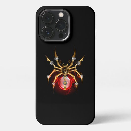 ブラックスティームパンクスパイダー iPhoneケース (裏面)