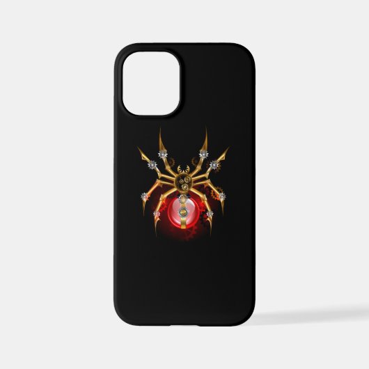 ブラックスティームパンクスパイダー iPhoneケース (裏面)