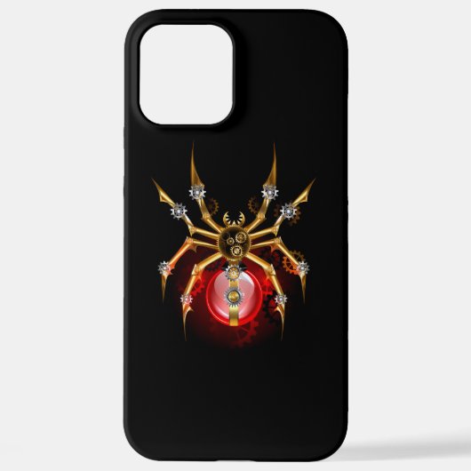 ブラックスティームパンクスパイダー iPhoneケース (裏面)