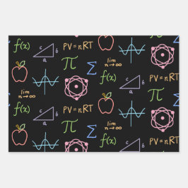 ブラックステムラッピング紙フラットシートセット3 ラッピングペーパーシート