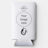 ブラックステンシルにエビのモノグラムスタイル スリム缶クーラー (裏面)