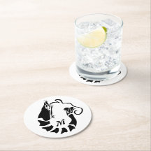 ブラックステンシルにエビのモノグラムスタイル