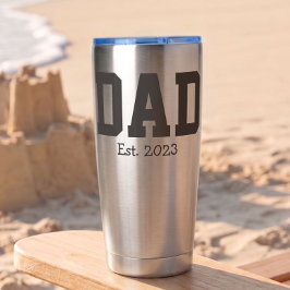 ブラックステンレス鋼にDad Establishedの太字 保温保冷タンブラー