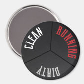 ブラックステンレス食洗機クリーン汚ランニングれ マグネット (正面/裏面)