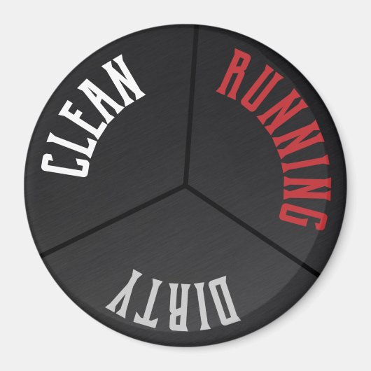 ブラックステンレス食洗機クリーン汚ランニングれ マグネット (正面)