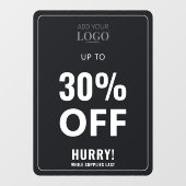 ブラックストアお洒落ッププロモクリアランス販売割引 ウィンドウサイン (シート)