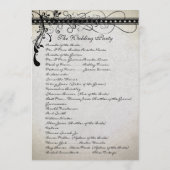 ブラックストイファンキーンライトスワーズ結婚式 プログラム (裏面)