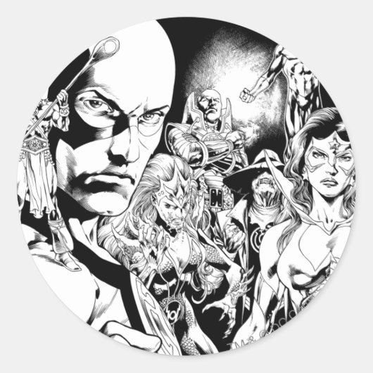 ブラックストナイト漫画パネル2 ラウンドシール (正面)