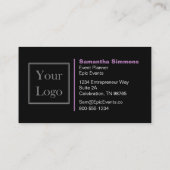 ブラックストライプとアネノメモノグラムの 名刺 (裏面)