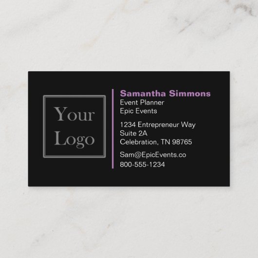 ブラックストライプとアネノメモノグラムの 名刺 (裏面)