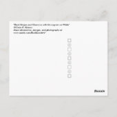 ブラックストライプとシボロンとモノグラム付きホワイト ポストカード (裏面)