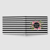 ブラックストライプのブライダルシャワーゲストハウス ゲストブック (全面)