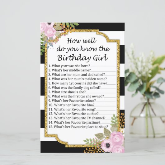 ブラックストライプの誕生日の女の子をどれだけ知っているか (スタンド正面)