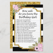 ブラックストライプの誕生日の女の子をどれだけ知っているか (正面/裏面)