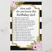 ブラックストライプの誕生日の女の子をどれだけ知っているか (正面)