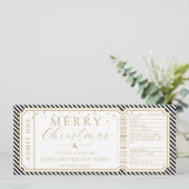 ブラックストライプコンサートチケットギフト券カード 招待状 (スタンド正面)