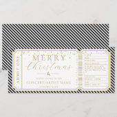 ブラックストライプコンサートチケットギフト券カード 招待状 (正面/裏面)