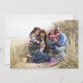 ブラックストライプシルバーハッピーホリデーズフォトカード シーズンカード (裏面)