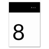 ブラックストライプシンプルプレイモダンンプレミアムエレガント テーブルナンバー (裏面)