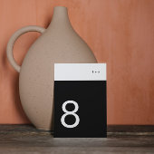 ブラックストライプシンプルプレーンモダンプレミアムエレガントT テーブルナンバー