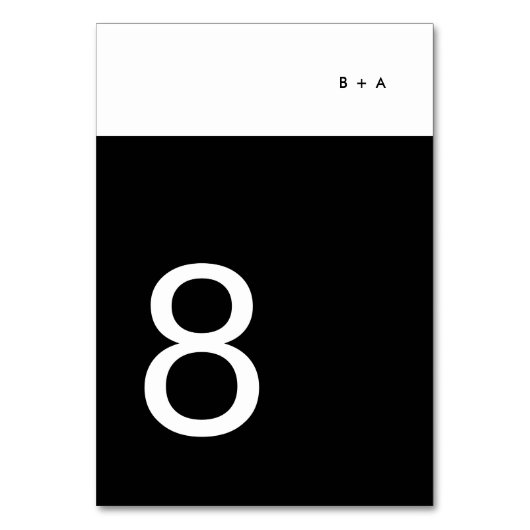 ブラックストライプシンプルプレーンモダンプレミアムエレガントT テーブルナンバー (裏面)