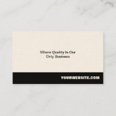 ブラックストライプベージュ色プロフェッショナル会社 名刺 (裏面)