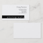 ブラックストライプホワイト傾向写真名刺 名刺 (正面/裏面)