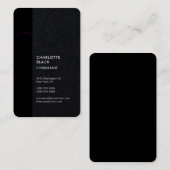 ブラックストライプミニマルモダンスタイリッシュシンプル 名刺 (正面/裏面)