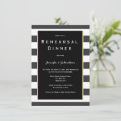 ブラックストライプリハーサルディナー招待状 招待状 (スタンド正面)
