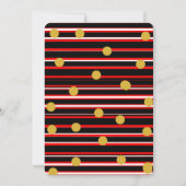 ブラックストライプローズガール19thバースデーパーティー 招待状 (裏面)