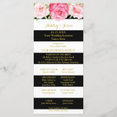 ブラックストライプ結婚式 プログラムピンクウォーター プログラム (裏面)