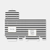 ブラックストライプ金ゴールドエレガントカップルブライダルシャワー フェイバーボックス (折り畳みなし)