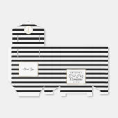 ブラックストライプ金ゴールドエレガントファースト聖餐式 フェイバーボックス (折り畳みなし)