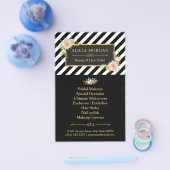 ブラックストライプ金ゴールドフレームフローラ チラシ (シングル)