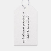 ブラックストライプ金ゴールド牡丹結婚式の引き出物ラベル ギフトタグ (裏面)