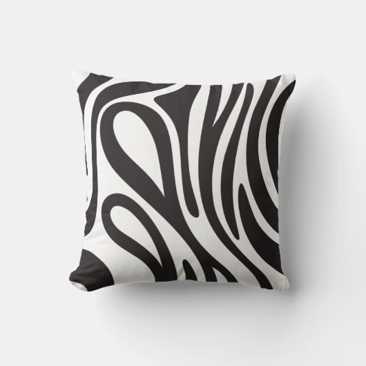 ブラックストライプ クッション (正面)