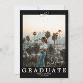 ブラックストライプ コケッティー 卒業発表 招待状 (正面)