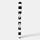 ブラックストライプ&ピンクウォーターカラーイニシャルモノグラム Case-Mate iPhoneケース (裏面 / 右)