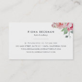 ブラックストライプ&ピンク牡丹 名刺 (裏面)