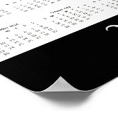 ブラックストライプ | モダン ミニマル 2018 フォト カレンダー ポスター (角)