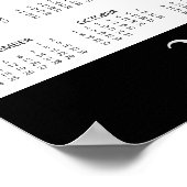 ブラックストライプ | 現代的でミニマルな2017年フォトカレンダー ポスター (角)