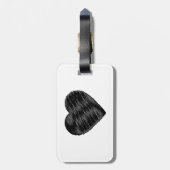 ブラックストリップハート ラゲッジタグ (裏面縦)