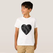 ブラックストリップハート Tシャツ (正面フル)