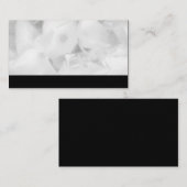 ブラックストリップホワイト空白のフローラ結婚ズ座席表 プレイスカード (正面/裏面)