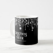 ブラックストリングライツクリスマスパーティー コーヒーマグカップ (正面左)
