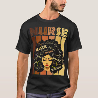 ブラックストロングナースアフロラブメラニンアフリカンアメリ Tシャツ
